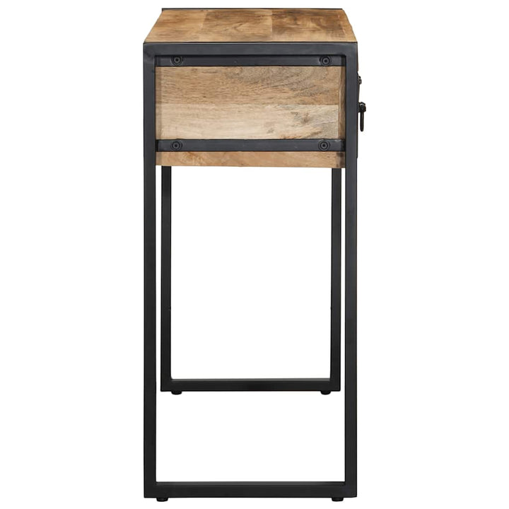 konsolbord 100x35x75 cm massivt ru mangotræ