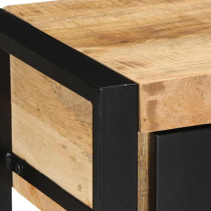 konsolbord 100x35x75 cm massivt ru mangotræ