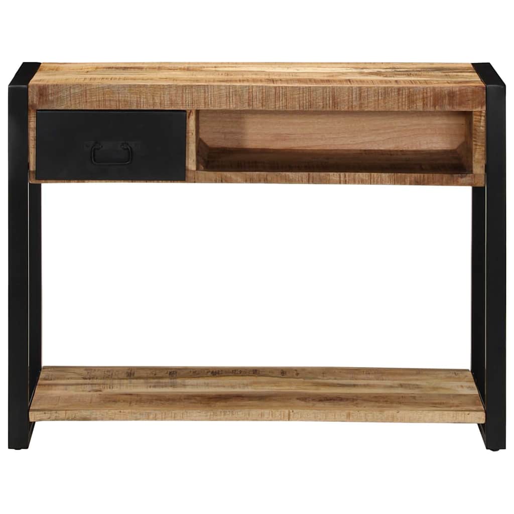 konsolbord 100x35x75 cm massivt ru mangotræ