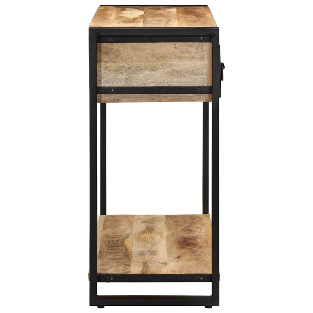 konsolbord 100x35x75 cm massivt ru mangotræ