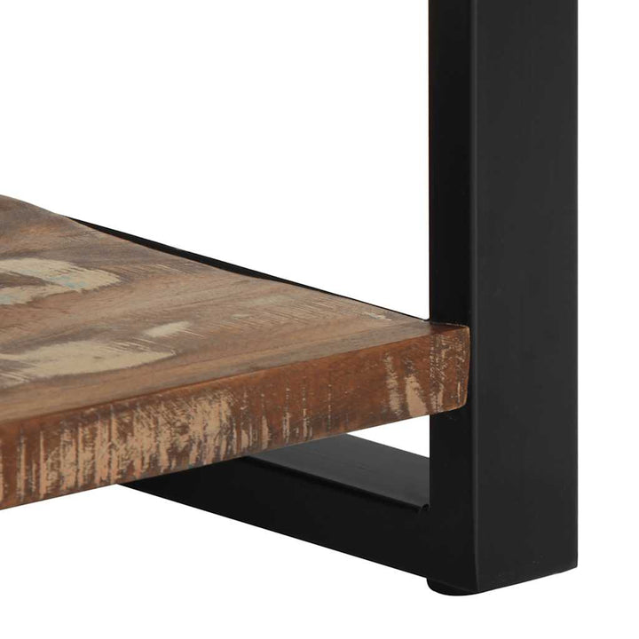konsolbord 100x35x75 cm massivt genbrugstræ flerfarvet