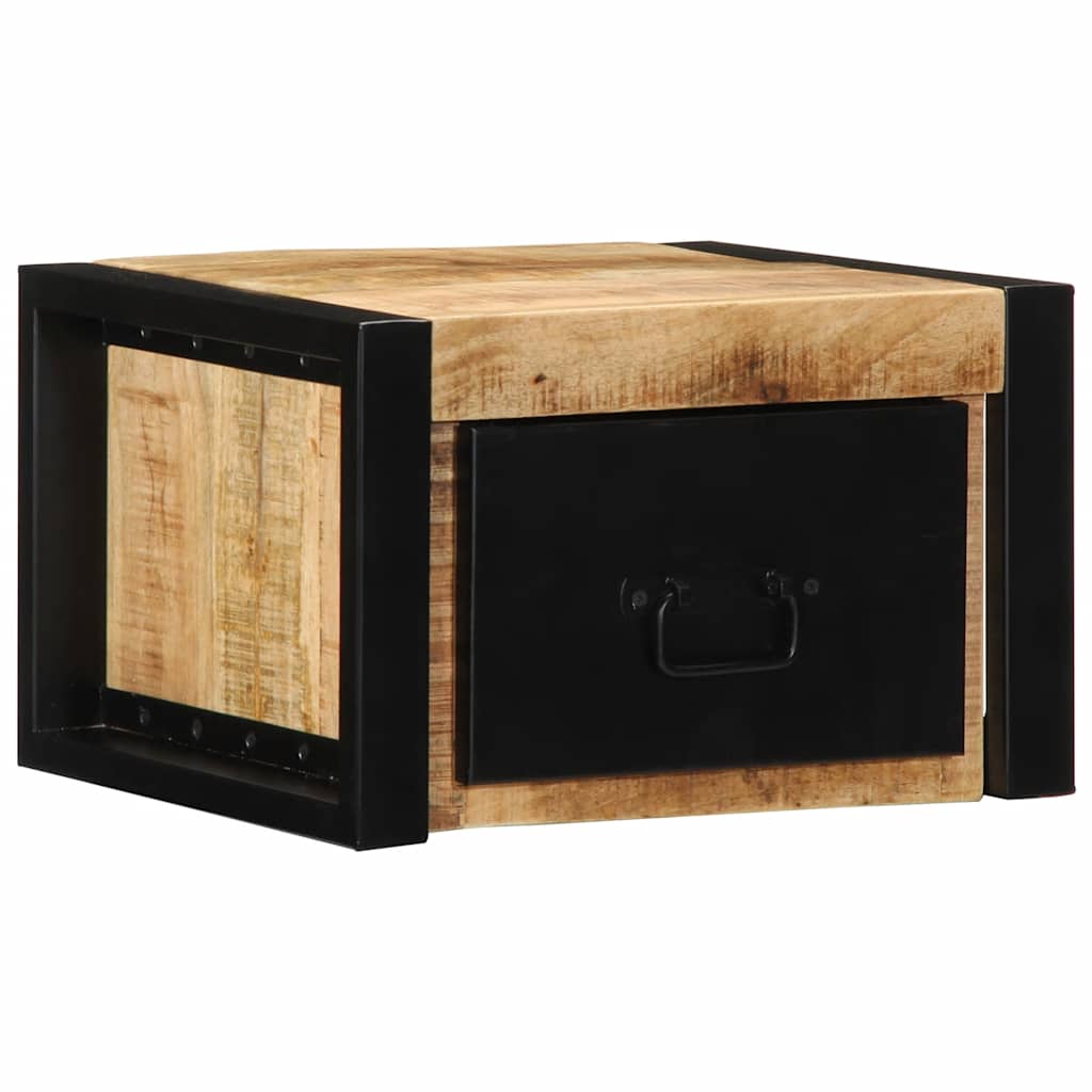 sengeskabe 2 stk 40x35x25 cm massivt ru mangotræ