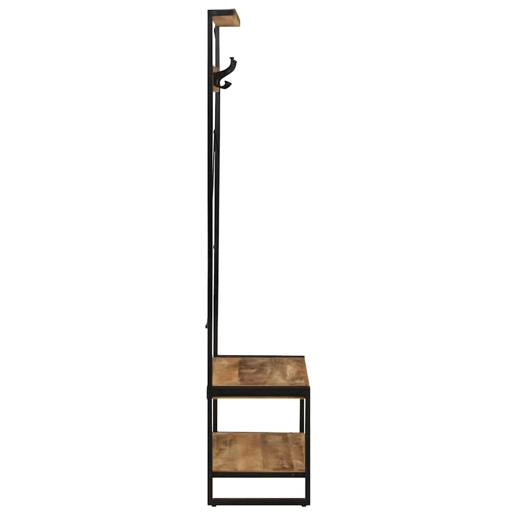 tøjstativ 80x40x190 cm massivt ru mangotræ