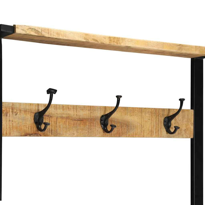 tøjstativ 80x40x190 cm massivt ru mangotræ