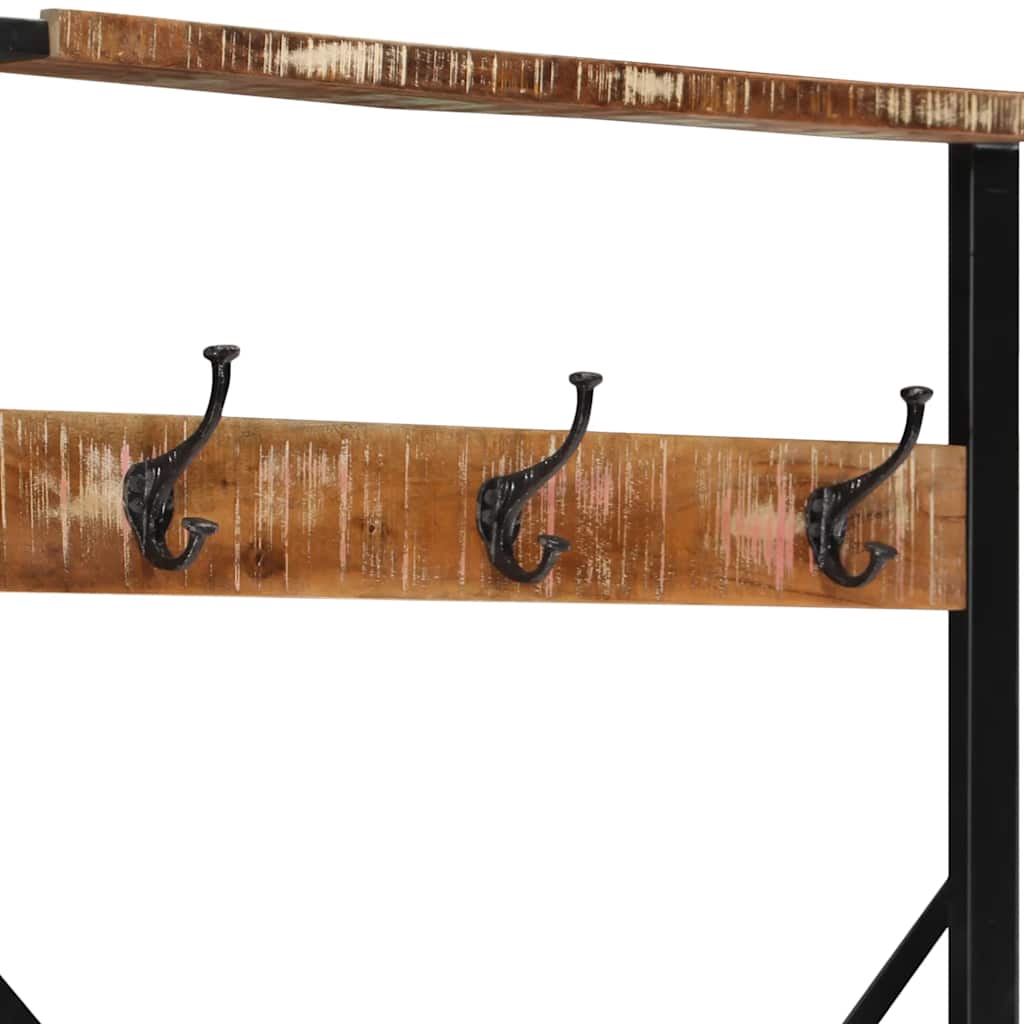tøjstativ 80x40x190 cm massivt genbrugstræ flerfarvet