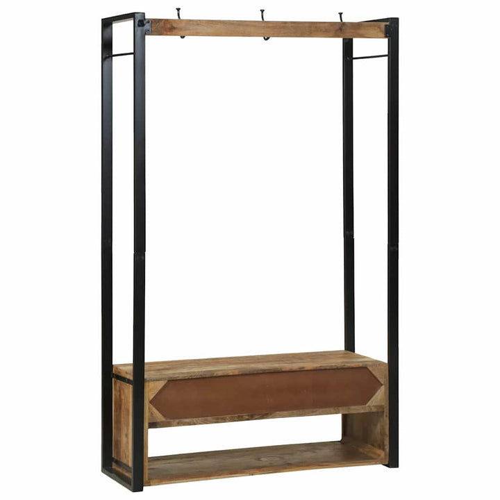 Tøjstativ med skuffe Brun 110 x 40 x 179 cm Massivt mangotræ