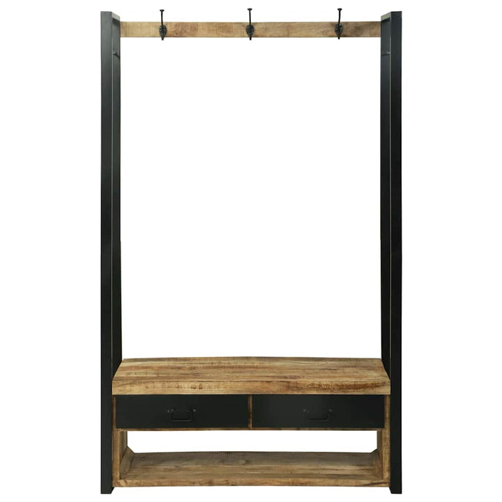 Tøjstativ med skuffe Brun 110 x 40 x 179 cm Massivt mangotræ