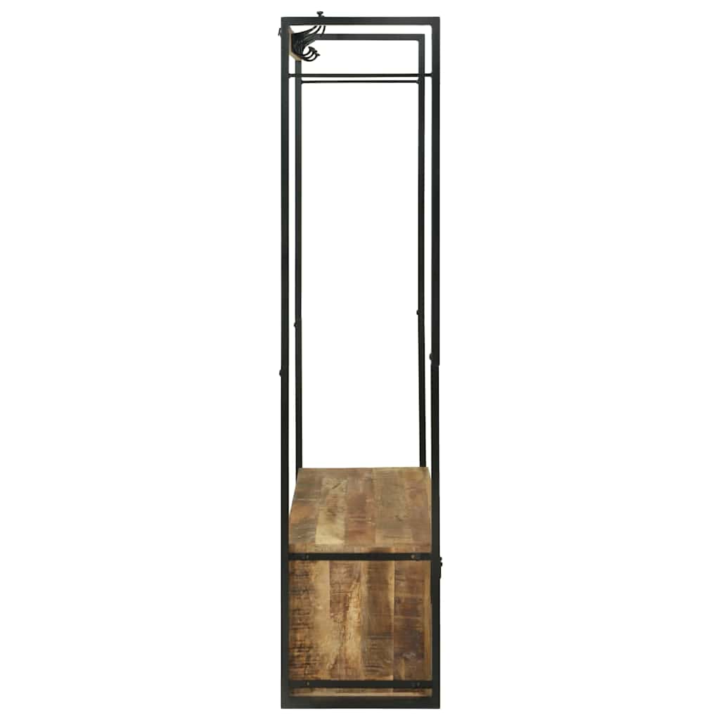 Tøjstativ med skuffe Brun 110 x 40 x 179 cm Massivt mangotræ