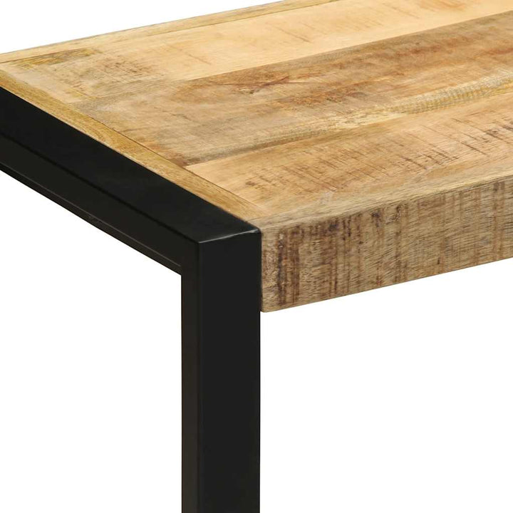 bænk 60x35x45 cm massivt ru mangotræ
