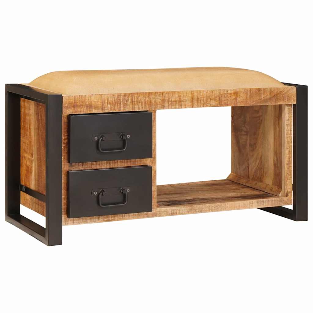Opbevaringsbænk Brun 80 x 35 x 40 cm Massivt mangotræ