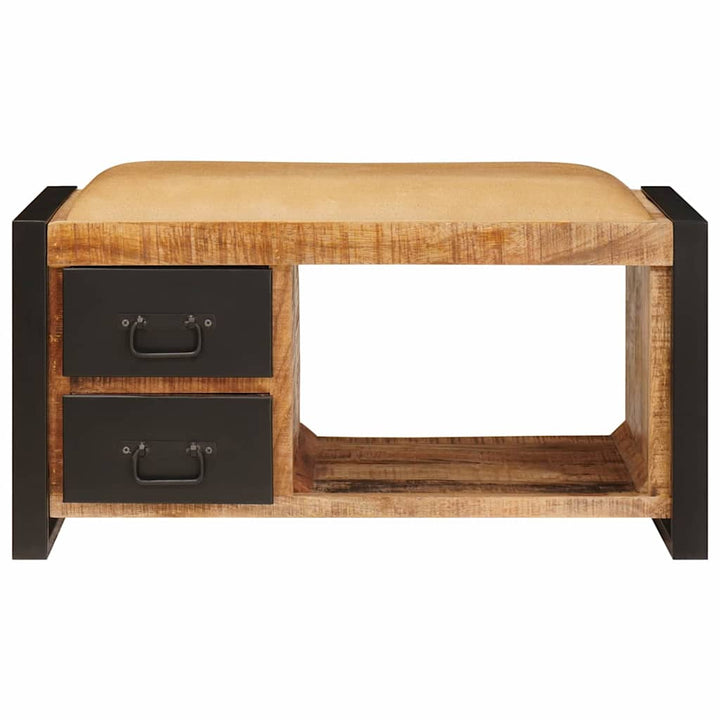Opbevaringsbænk Brun 80 x 35 x 40 cm Massivt mangotræ