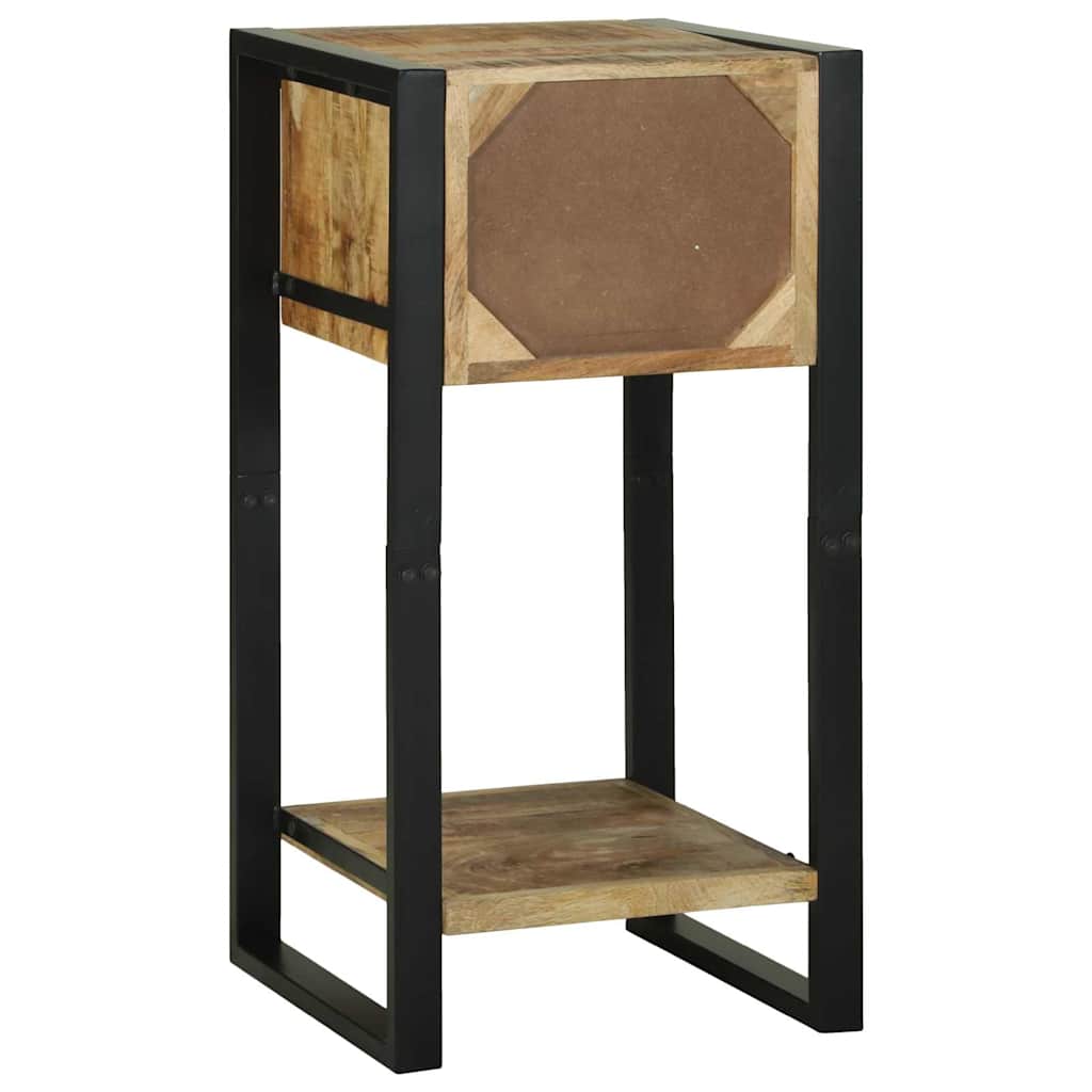 Endebord med skuffe Brun 40 x 40 x 80 cm Massivt mangotræ