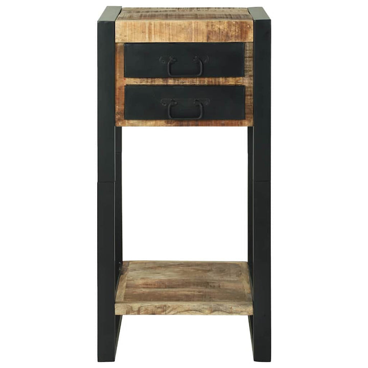 Endebord med skuffe Brun 40 x 40 x 80 cm Massivt mangotræ