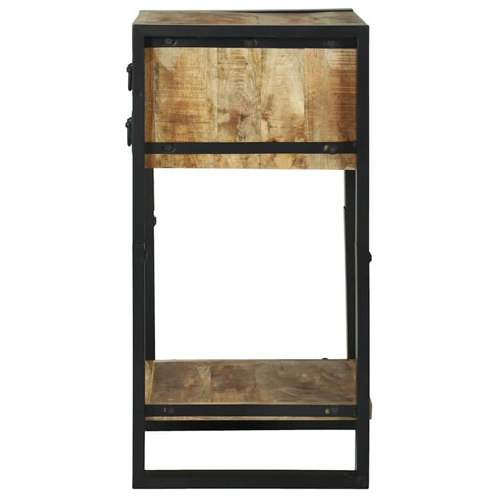 Endebord med skuffe Brun 40 x 40 x 80 cm Massivt mangotræ