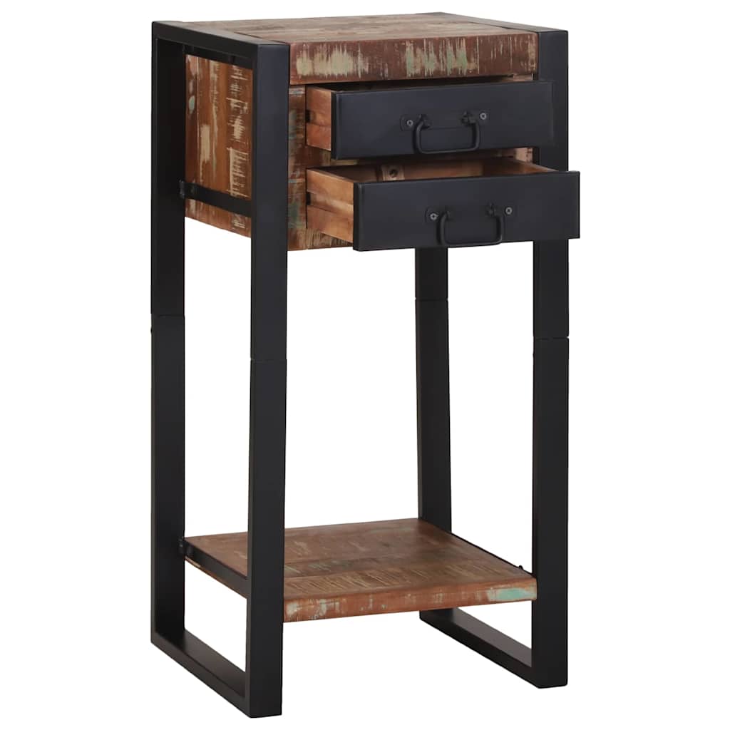 Endebord Flerfarvet 40 x 40 x 80 cm Solid genbrugs træ