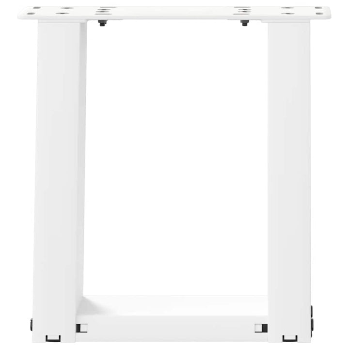 sofabordsben U-formet 2 stk. hvid 30x(30-31) cm stål