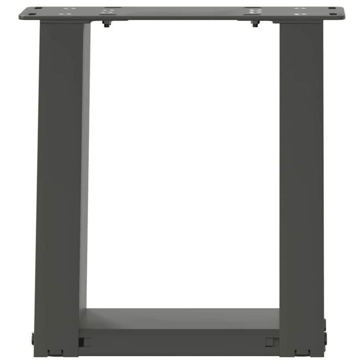 sofabordsben U-formet 2 stk. antracit 30x(30-31) cm stål