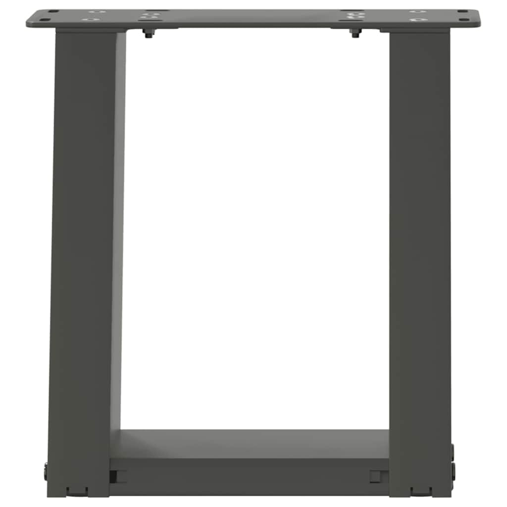 sofabordsben U-formet 2 stk. antracit 30x(30-31) cm stål