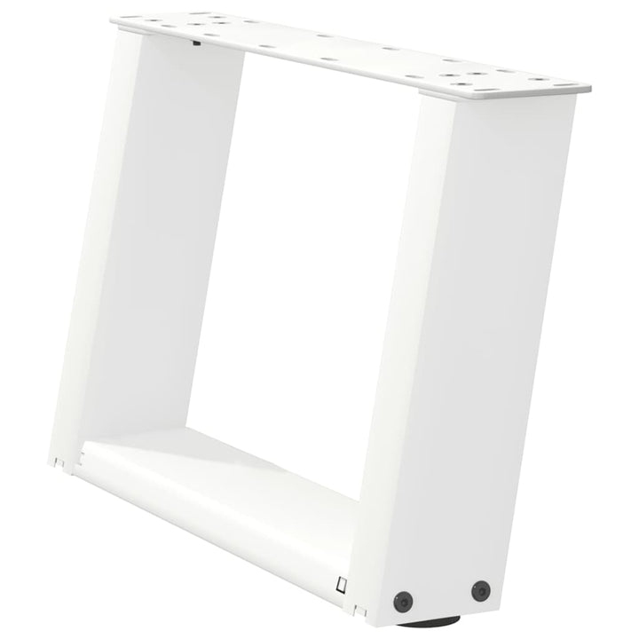 sofabordsben U-formet 2 stk. hvid 40x(30-31) cm stål