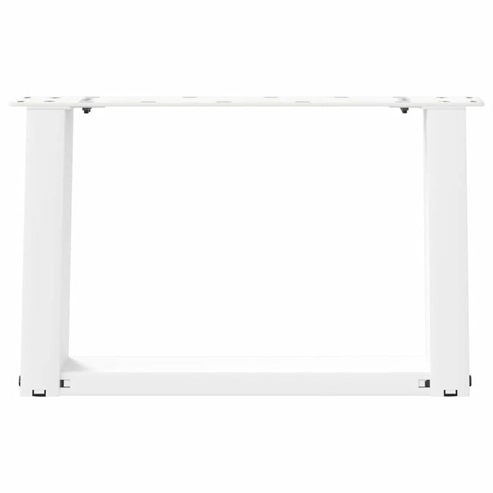 sofabordsben U-formet 2 stk. hvid 40x(30-31) cm stål