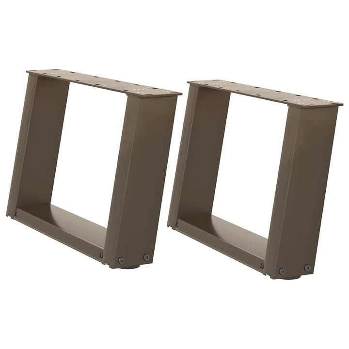 sofabordsben U-formet 2 stk. naturstål 40x(30-31) cm stål