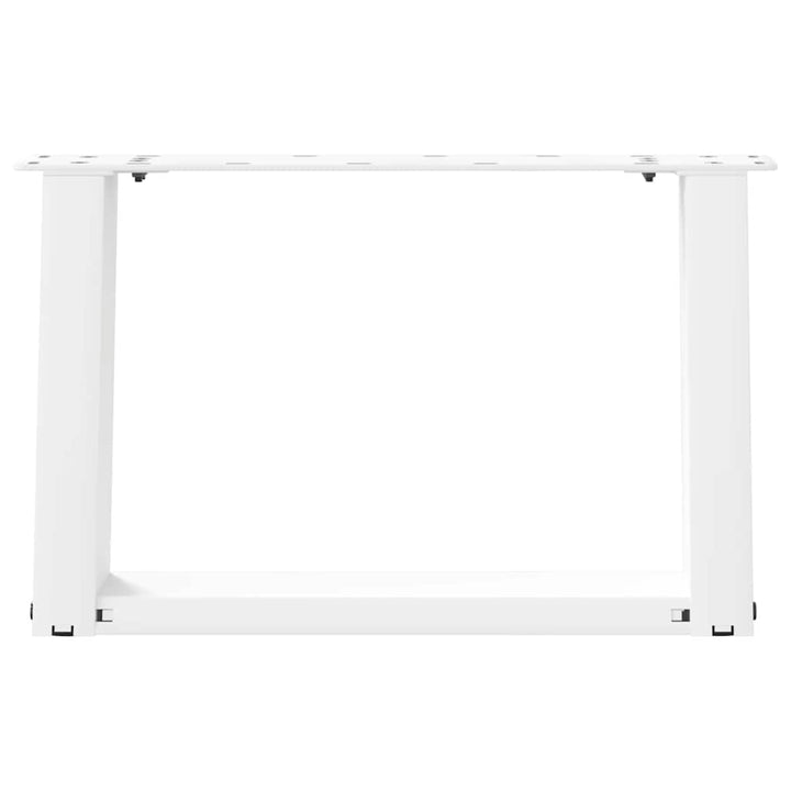 sofabordsben U-formet 2 stk. hvid 50x(30-31) cm stål