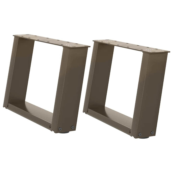 sofabordsben U-formet 2 stk. naturstål 50x(30-31) cm stål