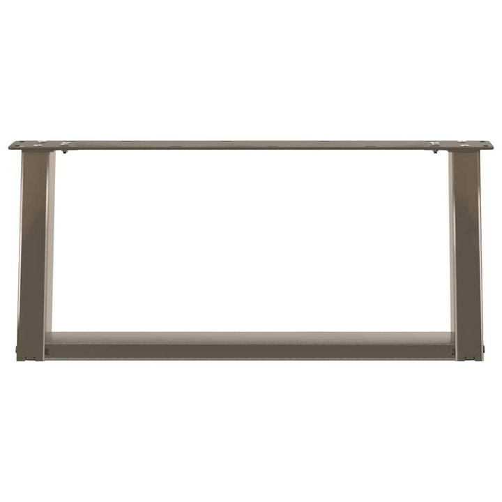 sofabordsben U-formet 2 stk. naturstål 60x(30-31) cm stål