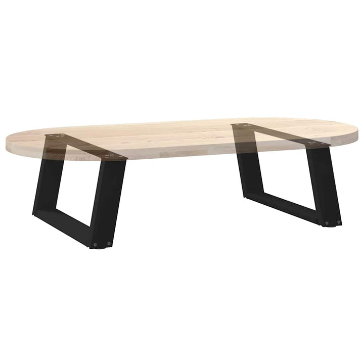 sofabordsben U-formet 2 stk. sort 70 x (30-31) cm stål