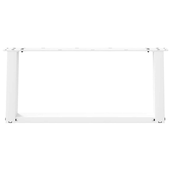 sofabordsben U-formet 2 stk. hvid 70x(30-31) cm stål