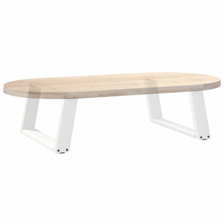 sofabordsben U-formet 2 stk. hvid 70x(30-31) cm stål