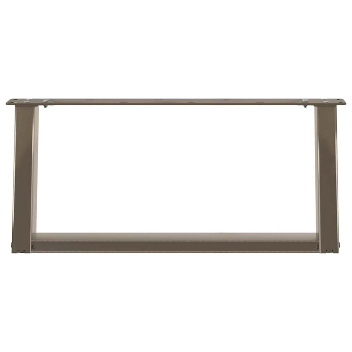 sofabordsben U-formet 2 stk. naturstål 70x(30-31) cm stål