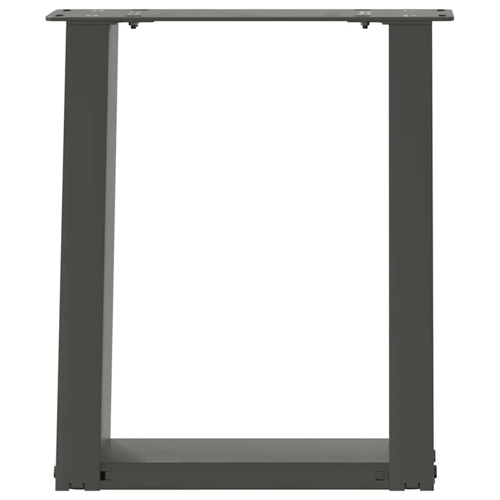 sofabordsben U-formet 2 stk. antracit 28 x (42-43) cm stål