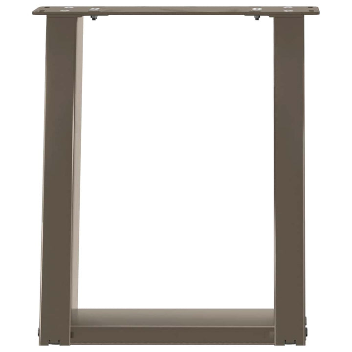 sofabordsben U-formet 2 stk. naturstål 28 x (42-43) cm stål