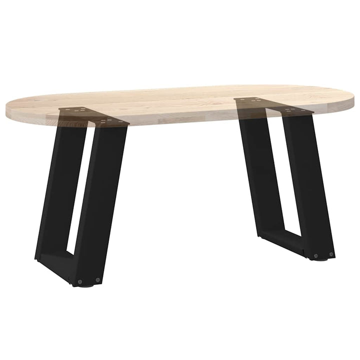 sofabordsben U-formet 2 stk. sort 38 x (42-43) cm stål
