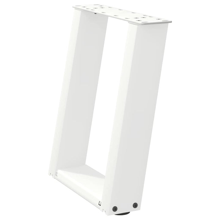 sofabordsben U-formet 2 stk. hvid 38 x (42-43) cm stål