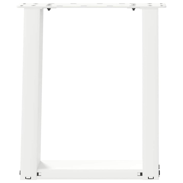 sofabordsben U-formet 2 stk. hvid 38 x (42-43) cm stål