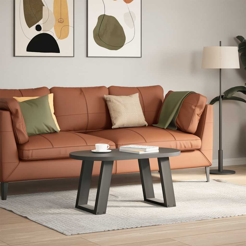 sofabordsben U-formet 2 stk. antracit 38 x (42-43) cm stål
