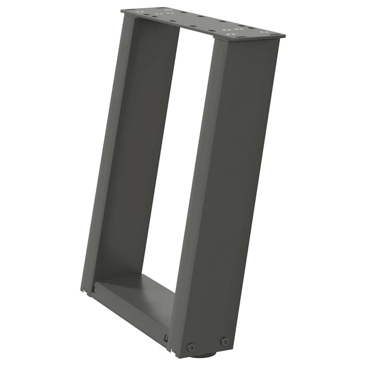 sofabordsben U-formet 2 stk. antracit 38 x (42-43) cm stål
