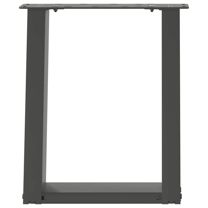 sofabordsben U-formet 2 stk. antracit 38 x (42-43) cm stål