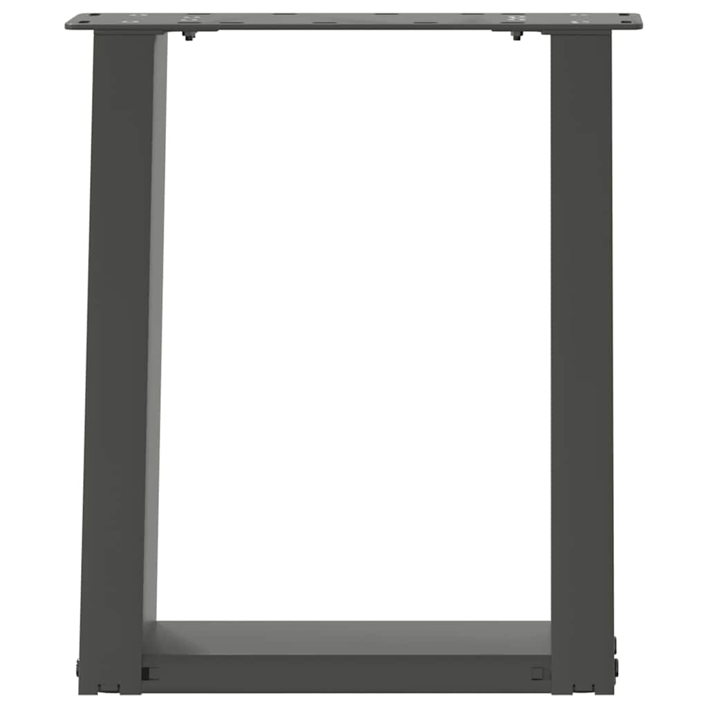 sofabordsben U-formet 2 stk. antracit 38 x (42-43) cm stål