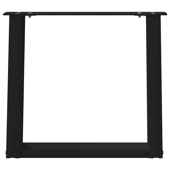 sofabordsben U-formet 2 stk. sort 50x(42-43) cm stål