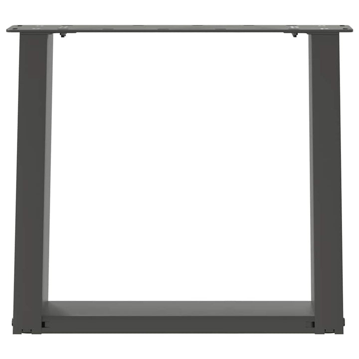 sofabordsben U-formet 2 stk. antracit 50x(42-43) cm stål