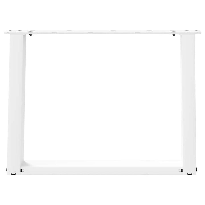 sofabordsben U-formet 2 stk. hvid 60 x (42-43) cm stål
