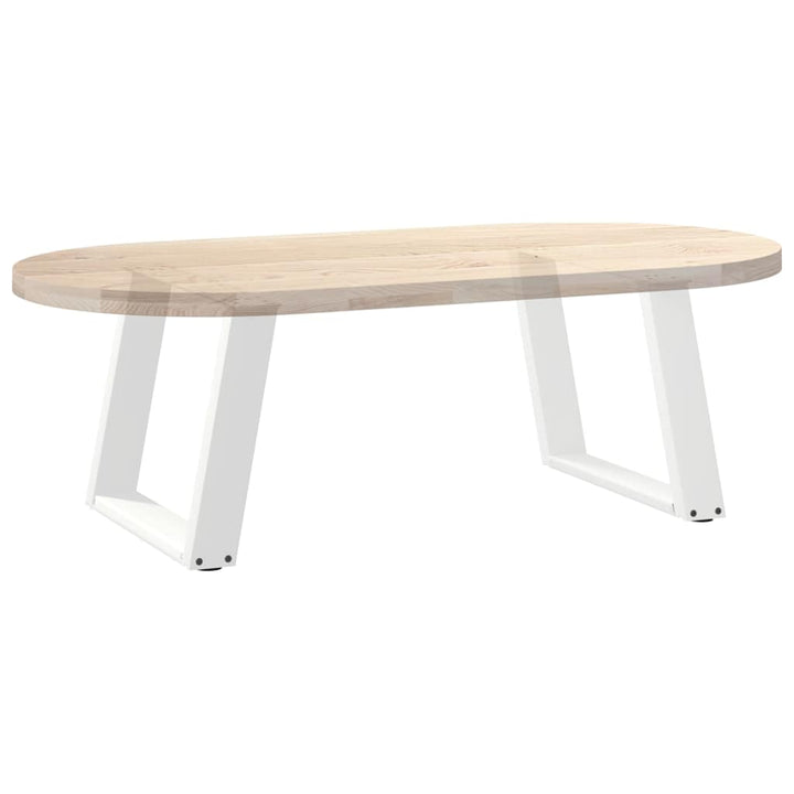 sofabordsben U-formet 2 stk. hvid 60 x (42-43) cm stål