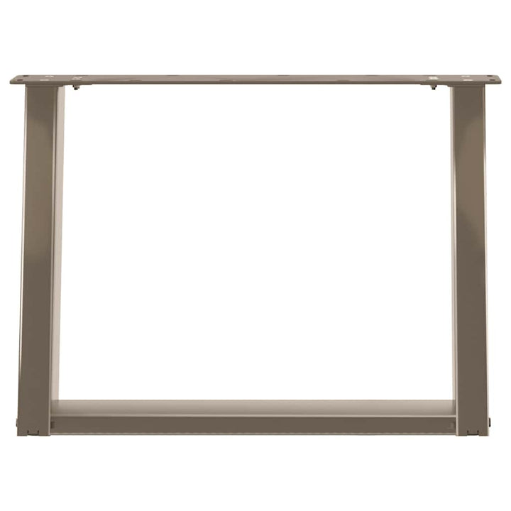 sofabordsben U-formet 2 stk. naturstål 70 x (42-43) cm stål