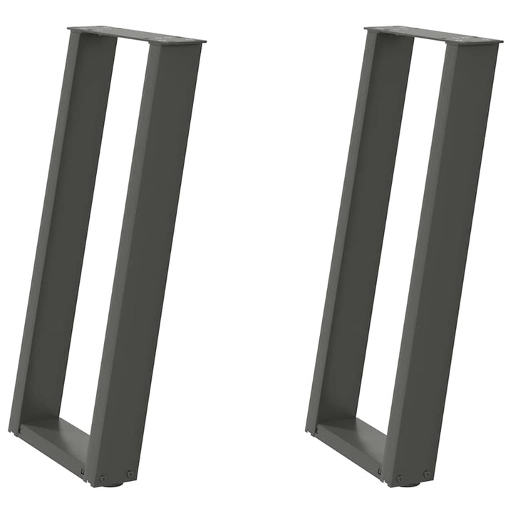 konsolbordben U-formet 2 stk. antracit 28 x (72-73) cm stål