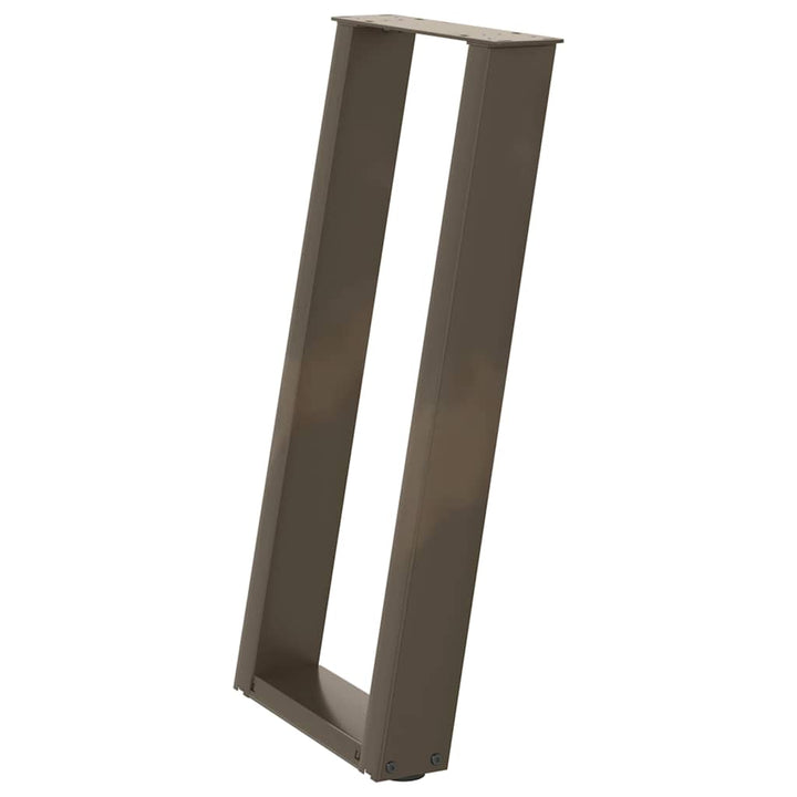 konsolbordben U-formet 2 stk. naturstål 28 x (72-73) cm stål