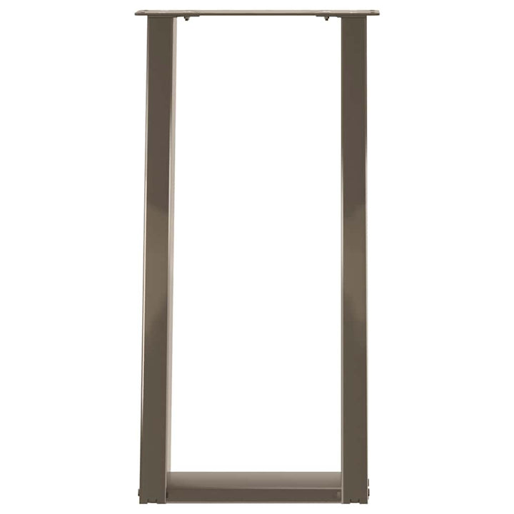 konsolbordben U-formet 2 stk. naturstål 28 x (72-73) cm stål