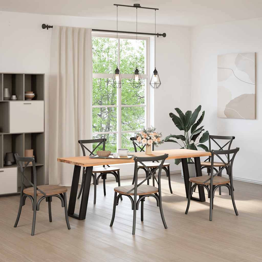 konsolbordben U-formet 2 stk. sort 38 x (72-73) cm stål